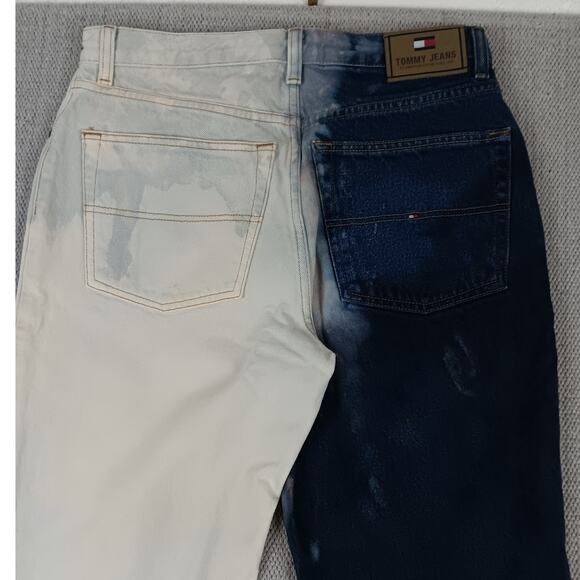 Tommy Hilfiger Vintage Ditto Tie Dyed Jean Men 31X34 Blue/White Classic Straight - Picture 11 of 16